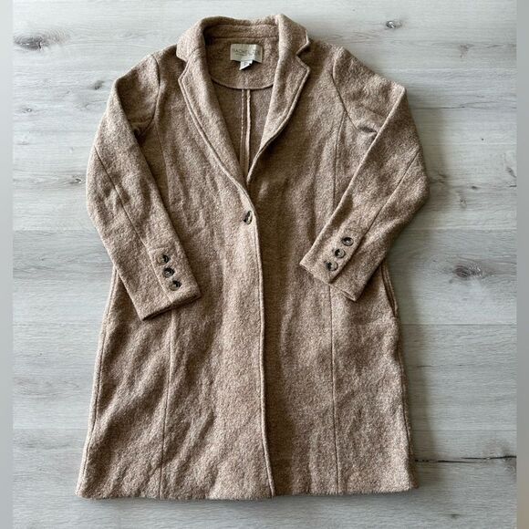 Rachel Zoe Single Button Car Coat Camel S EUC - Picture 3 of 6